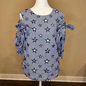 Sandro - Blue Starry Top - Size Small